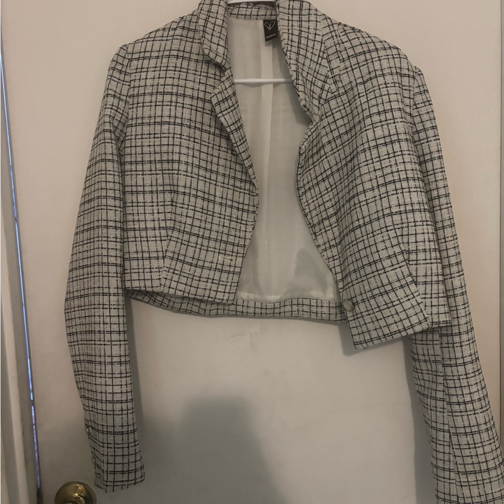 Windsor Black and White Checkered Blazer
